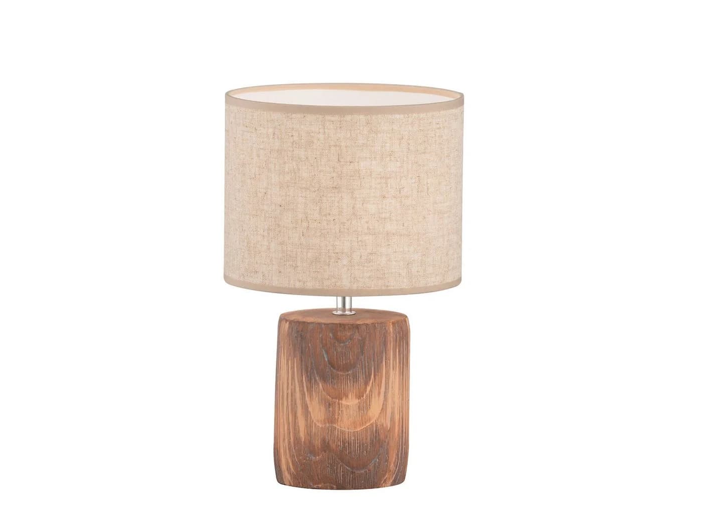 FISCHER & HONSEL LED Nachttischlampe Beige Beton Holzoptik Dimmbar - Bild 2