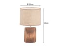 FISCHER & HONSEL LED Nachttischlampe Beige Beton Holzoptik Dimmbar Bild 4