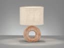 FISCHER & HONSEL LED Nachttischlampe Skandi Keramik Leinen Beige Dimmbar Bild 3