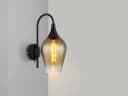 GLOBO LIGHTING LED Wandleuchte: Goldenes Glas & Schwarzes Metall Bild 3