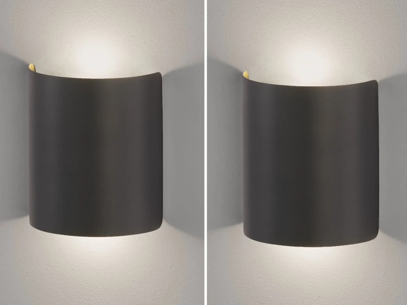 FISCHER & HONSEL LED Wandleuchte 2er Set Schwarz Gold flach - Bild 3