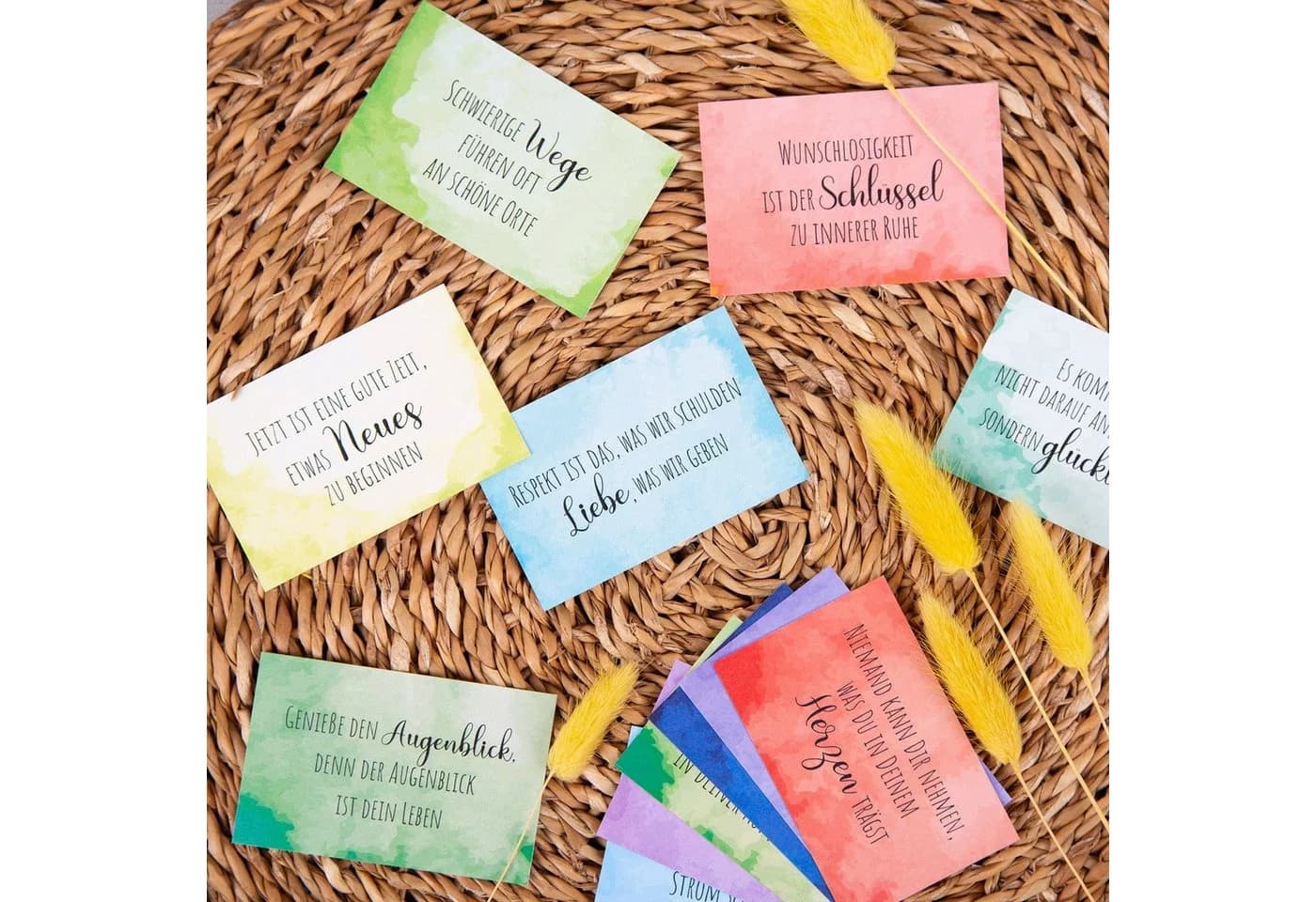 Logbuch-Verlag Motivationskarten 38-tlg. Regenbogen Affirmation - Bild 4