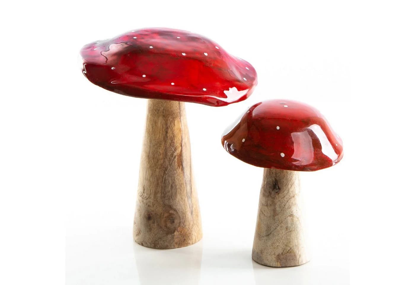 Logbuch-Verlag Fliegenpilz Dekofigur 2er Set Holz Herbstdeko - Bild 2