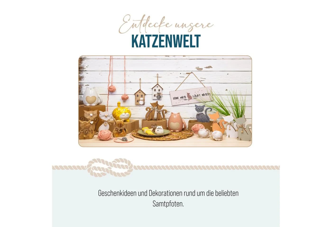 Logbuch-Verlag Dekofigur Katzenpaar aus Holz Braun Weiß 20 cm - Bild 3