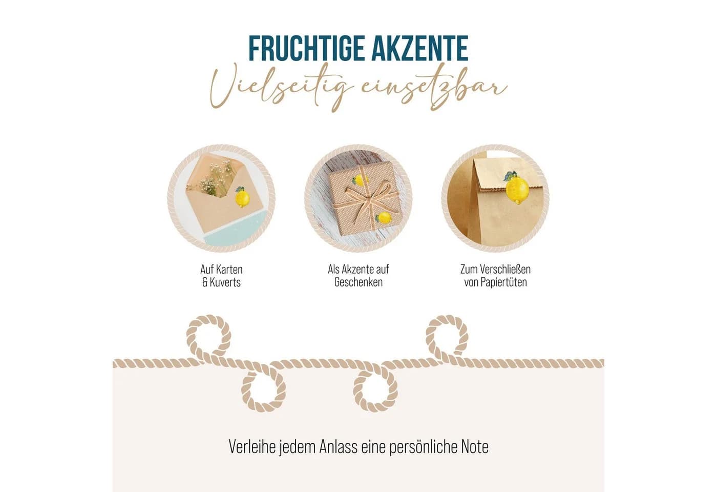 Logbuch-Verlag 200 Zitronen Deko Sticker 5 x 4 cm Selbstklebend Gelb Grün - Bild 3