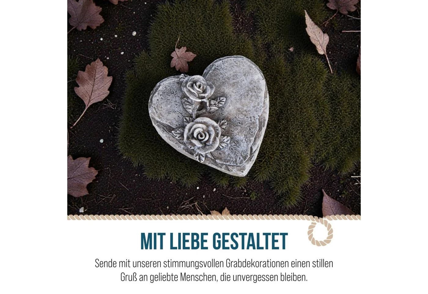 Logbuch-Verlag Grabherz Grau mit Rosenmotiv - Bild 5
