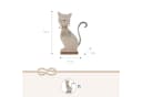 Logbuch-Verlag Dekofigur Katze Holz Metall Braun Silber Bild 1