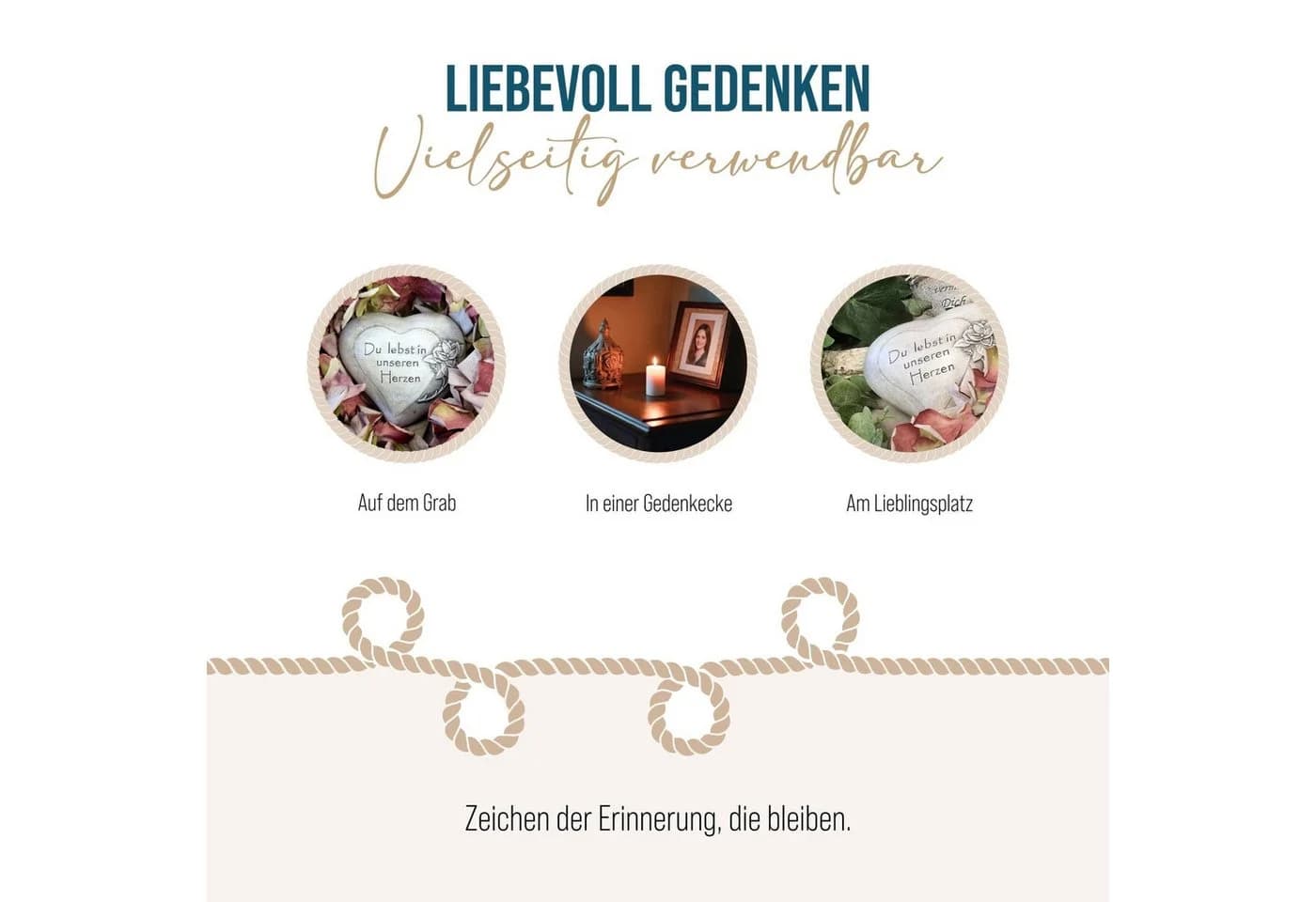 Logbuch-Verlag Grabdekoration Herz Grau - Bild 4