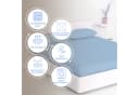 Eve Textile Spannbettlaken 2er Pack Hellblau 100% Baumwolle Jersey Bild 3
