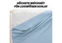 Eve Textile Spannbettlaken 2er Pack Hellblau 100% Baumwolle Jersey Bild 5