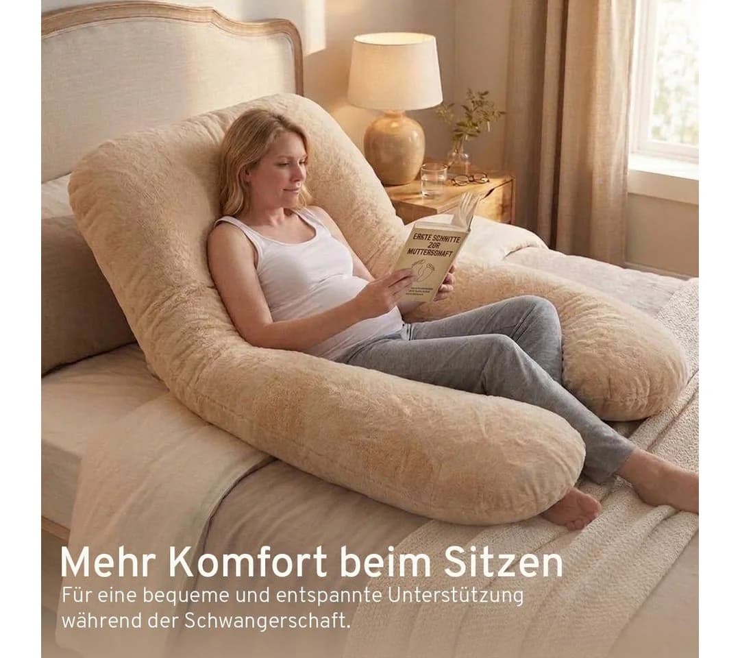 Eve Textile U-Kissen Schwangerschafts- und Ganzkörperkissen Grau/Braun - Bild 4
