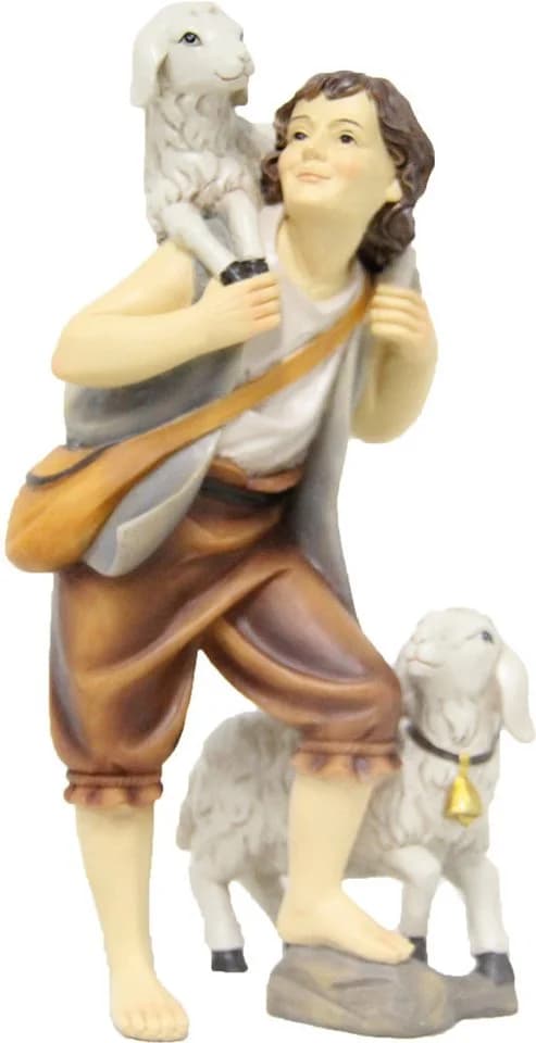 FADEDA Krippenfigur Hirte mit Schafen 13 cm - Bild 2