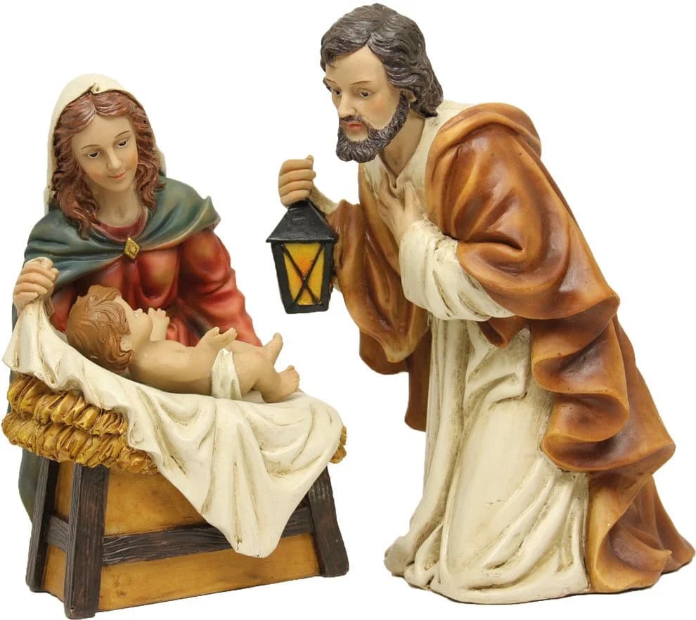 FADEDA Krippenfigur 3x Heilige Familie Holzoptik - Bild 2
