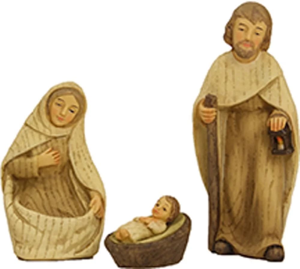 FADEDA Krippenfigur Set 4x Heilige Familie Modern Beizbraun - Bild 2