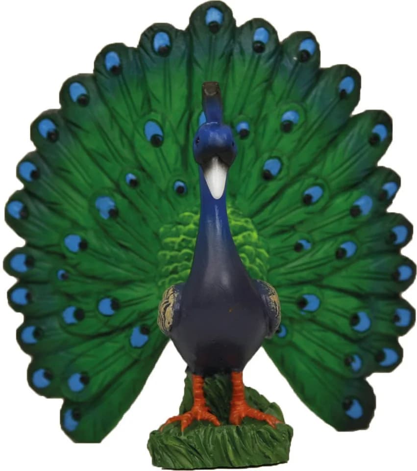 FADEDA Pfau Krippenfigur Kunstguss Holzoptik - Bild 2