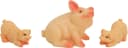 FADEDA Tierfigur Set 3x Schwein mit Ferkeln Kunstguss Holzoptik Bild 2