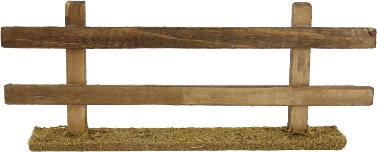 FADEDA Zaunstück lang für Weihnachtskrippe, massivem Holz, braun - Bild 2