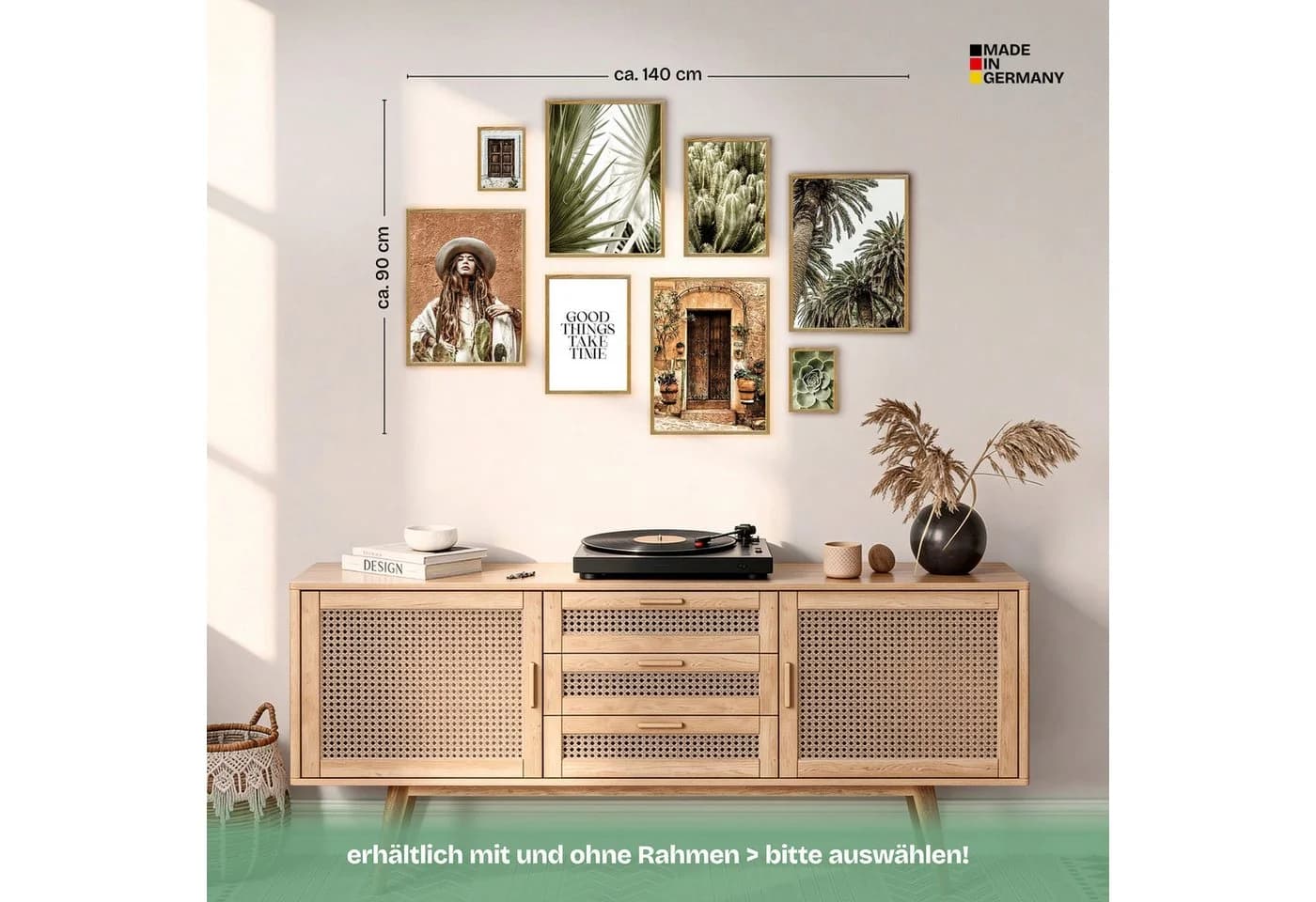 ARTFAVES Poster Set Botanical Dreams 8-tlg. Boho Wandbilder Grün/Terracotta - Bild 5