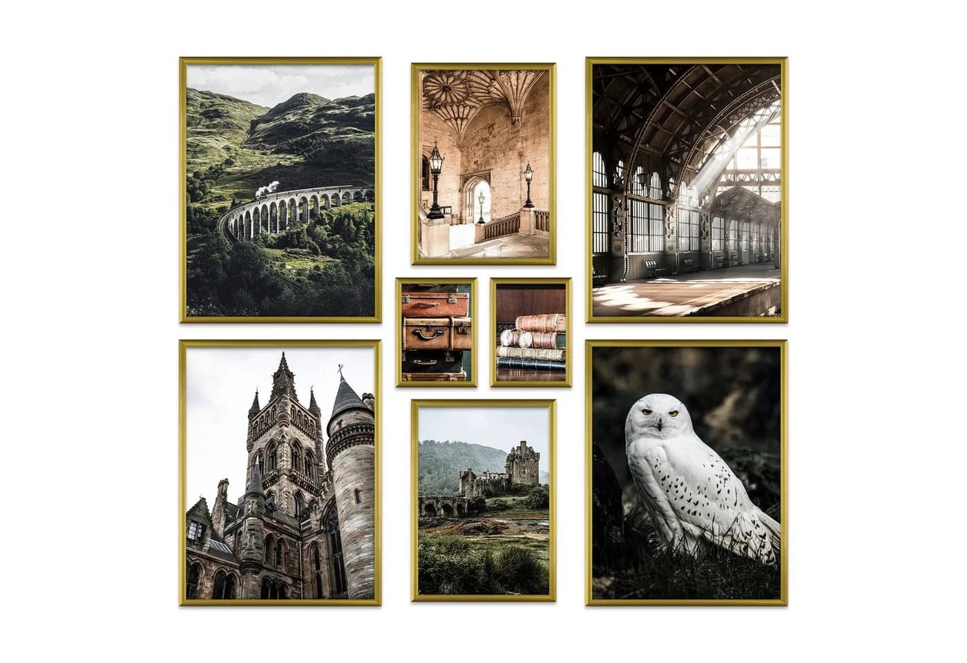 ARTFAVES Bilder-Collage Poster Set Potterhead 8-tlg. Wandbilder Modern Bunt