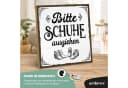 ARTFAVES Holzbild Spruch "Bitte Schuhe ausziehen" Dekoschild Bild 1