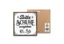 ARTFAVES Holzbild Spruch "Bitte Schuhe ausziehen" Dekoschild Bild 2