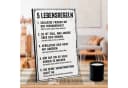 ARTFAVES Holzbild Holzschild mit Spruch - 5 Lebensregeln Bild 1