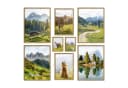 ARTFAVES Bilder-Collage Poster Set In den Bergen 8-tlg. Wandbilder Berge Modern Bild 1