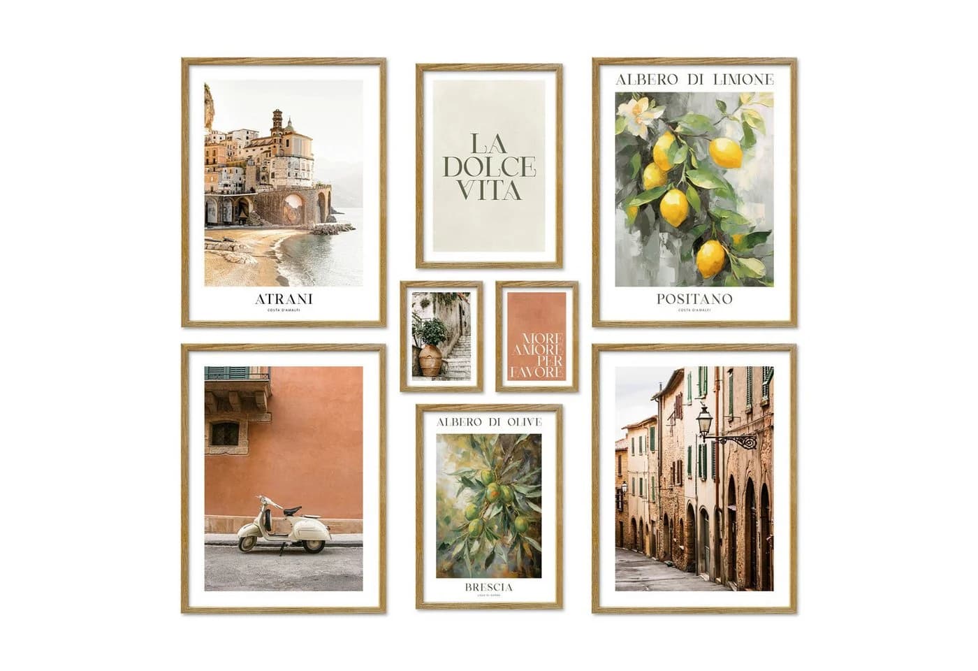 ARTFAVES Bilder-Collage Poster Set La Dolce Vita Italy 8-tlg. Modern - Bild 2