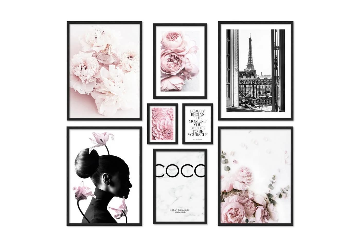 ARTFAVES Bilder-Collage Poster Set Coco I 6-teilig Rosa Wandbilder - Bild 2