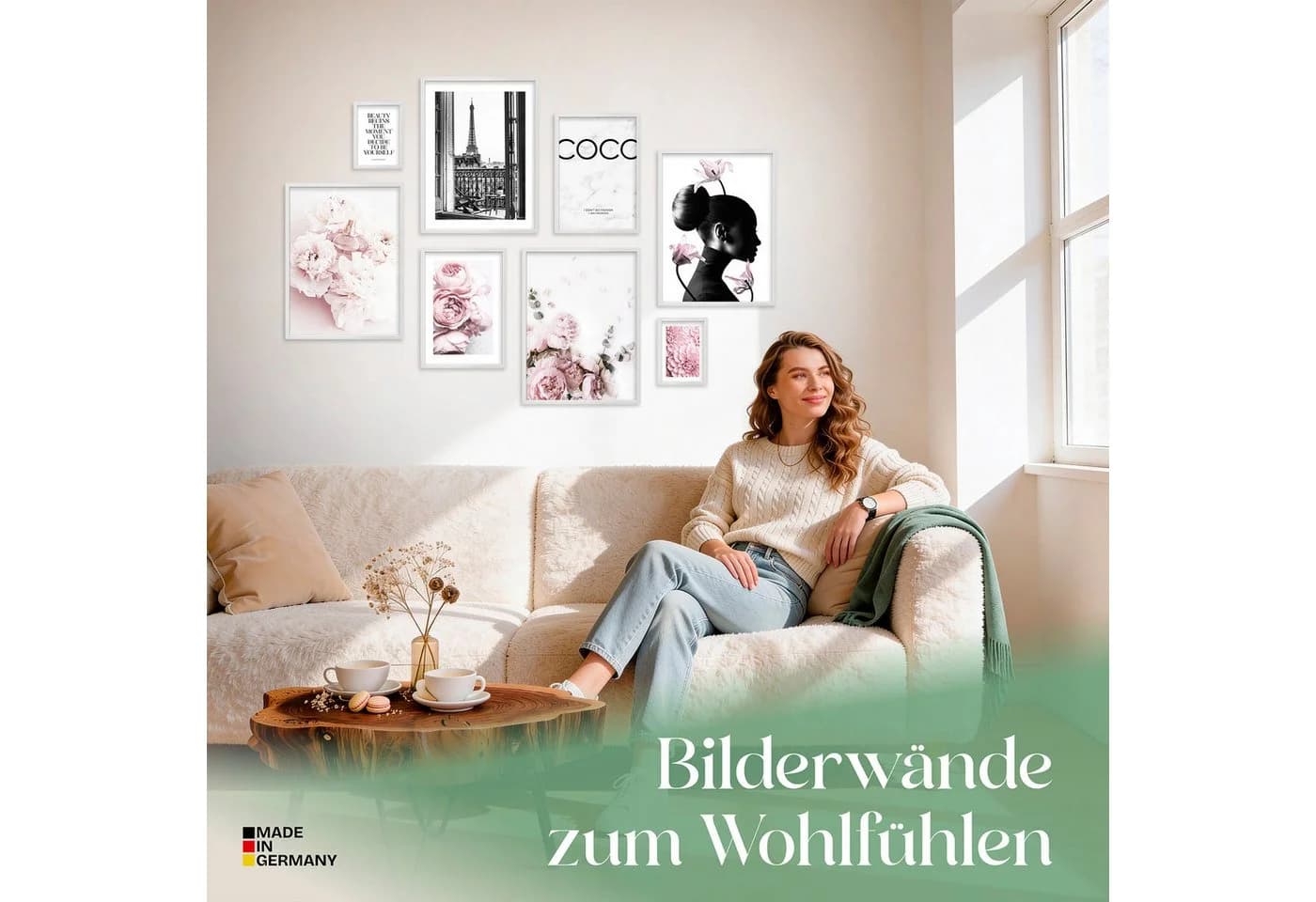 ARTFAVES Poster Set Coco Rosa 6-teilig Wandbilder Collage
