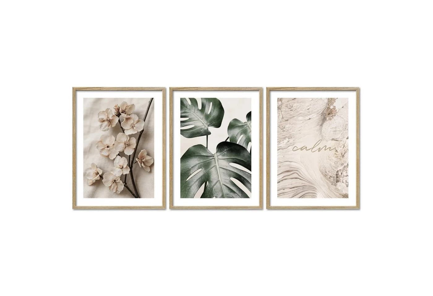 ARTFAVES Poster Set Beige Green Calmness Trio 3-teilig - Bild 2