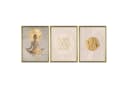 ARTFAVES Poster Set Yoga Spirit Trio 3-teilig Gold Beige Modern Bild 1