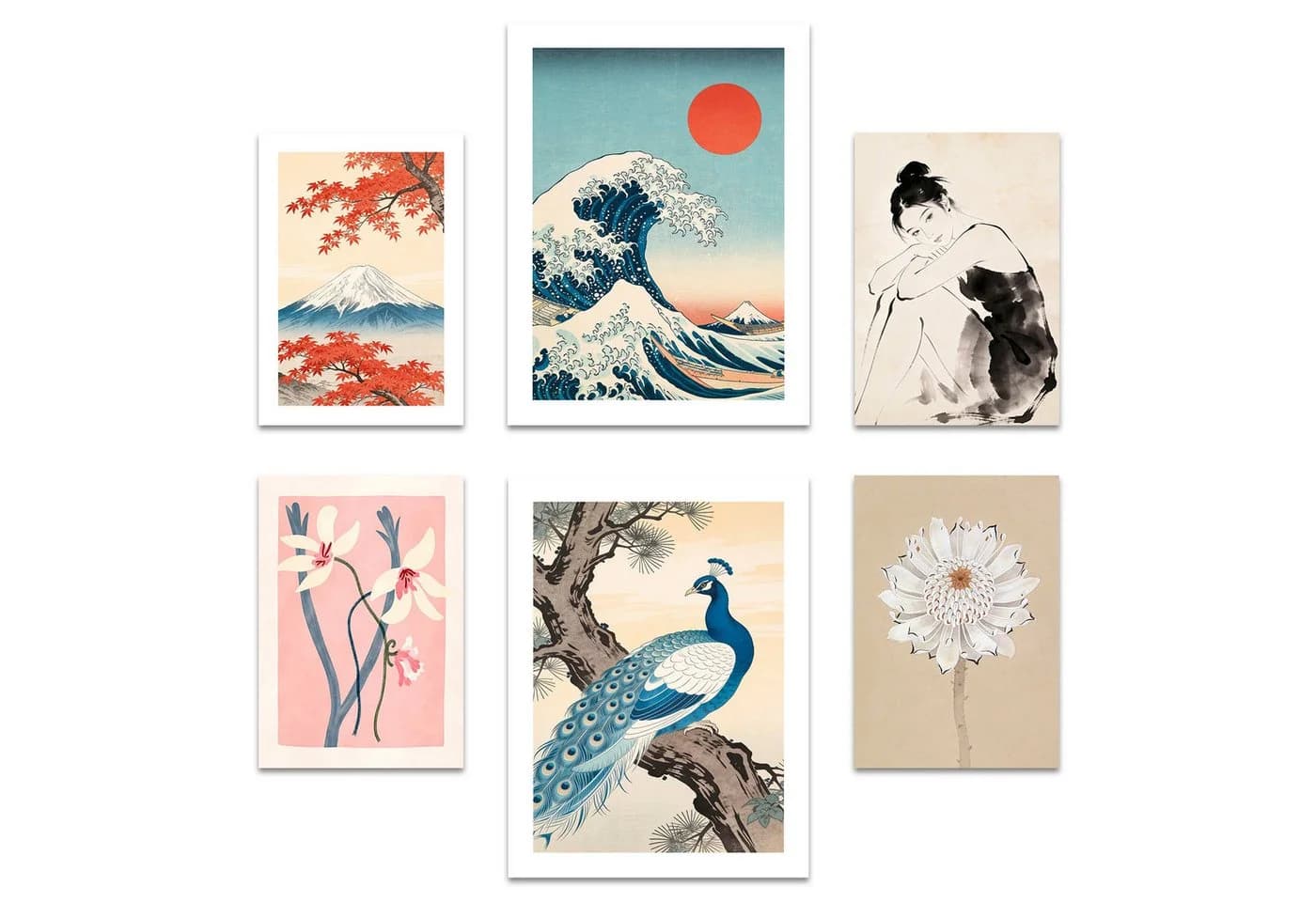 ARTFAVES Japan Bilder-Collage Set 6-teilig Wandbilder modern - Bild 2