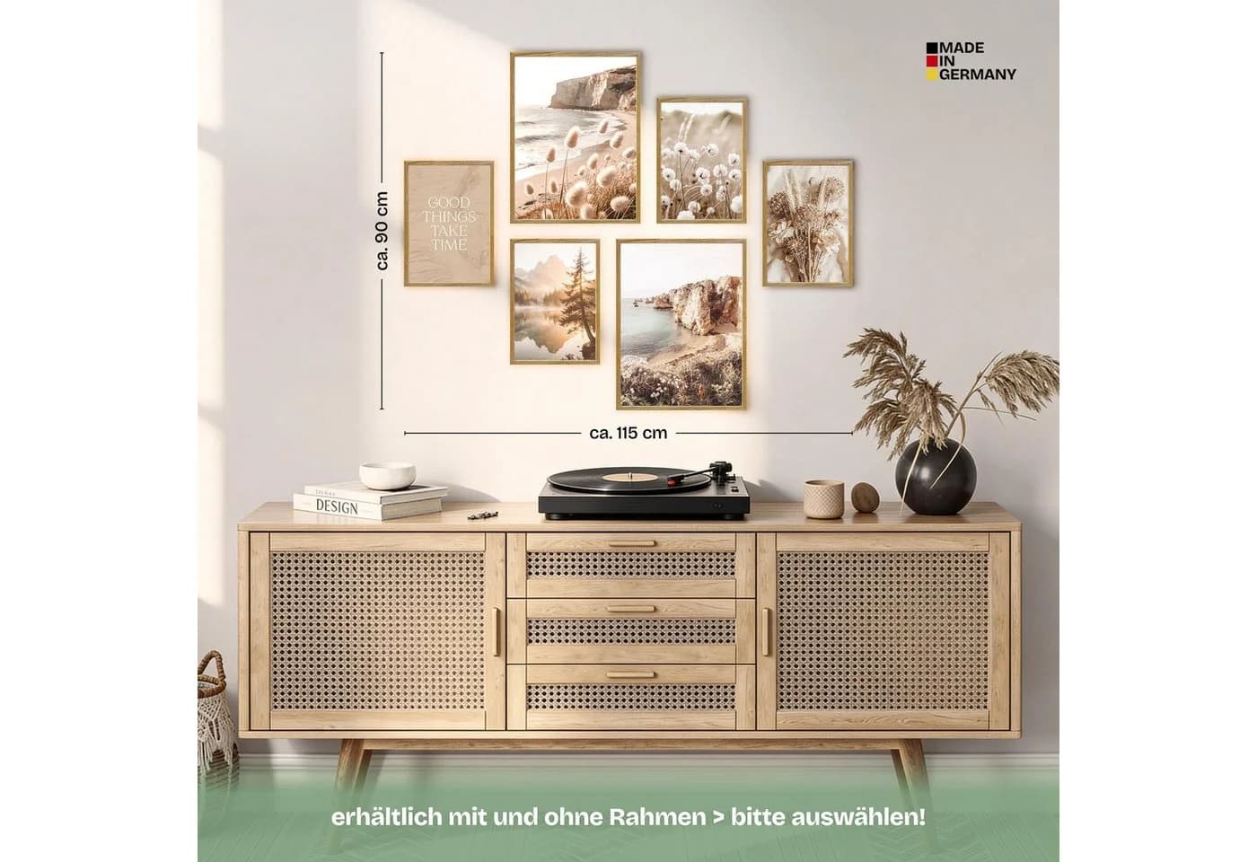 ARTFAVES Poster Set Boho Summer 6-teilig Beige/Blau Wandbilder - Bild 4