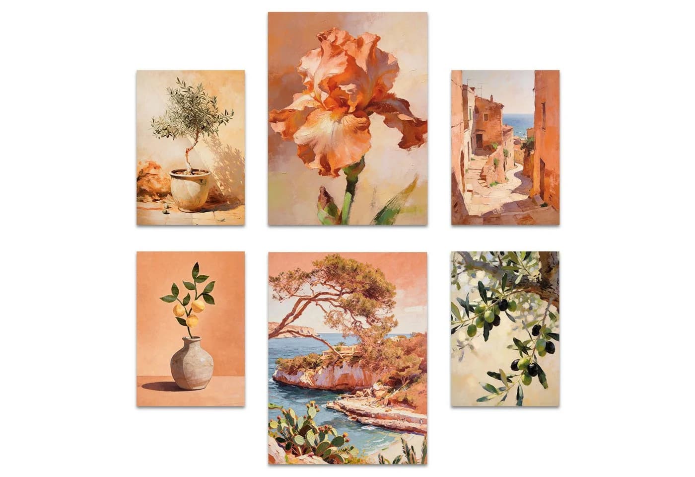 ARTFAVES Poster Set Abstract Spain 6-teilig Beige/Braun/Grün - Bild 2