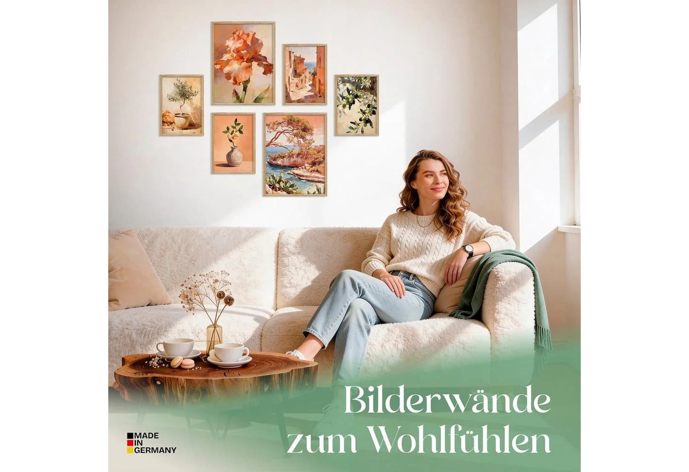 ARTFAVES Poster Set Abstract Spain 6-teilig Beige/Braun/Grün - Bild 3