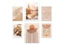 ARTFAVES Poster Set Abstract Boho 6-teilig Wandbilder Collage Beige Braun Grün Bild 2