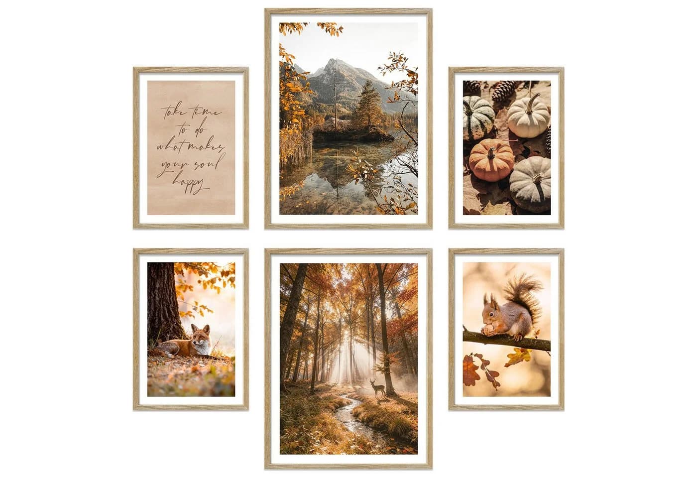 ARTFAVES Poster Set Colors Of Autumn 6-teilig Beige Orange Braun