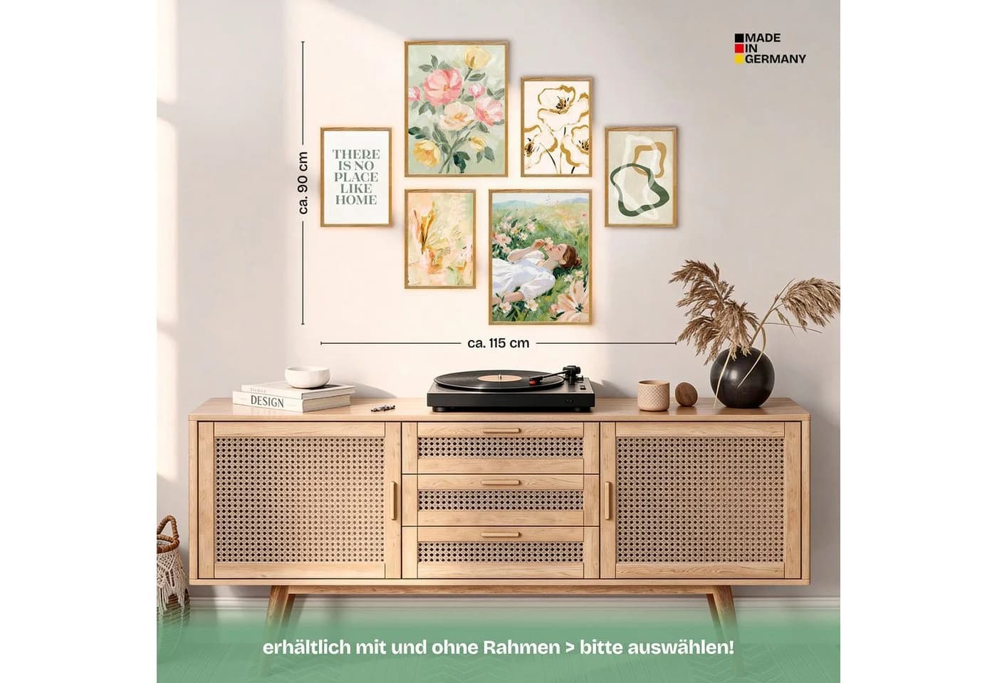 ARTFAVES Poster Set Abstract Green Art 6-teilig Modern Grün Beige - Bild 3