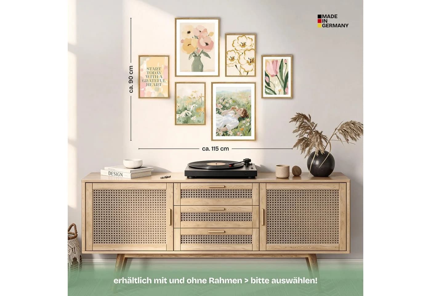 ARTFAVES Poster Set Abstract Green Art 6-teilig Modern Grün Beige - Bild 4
