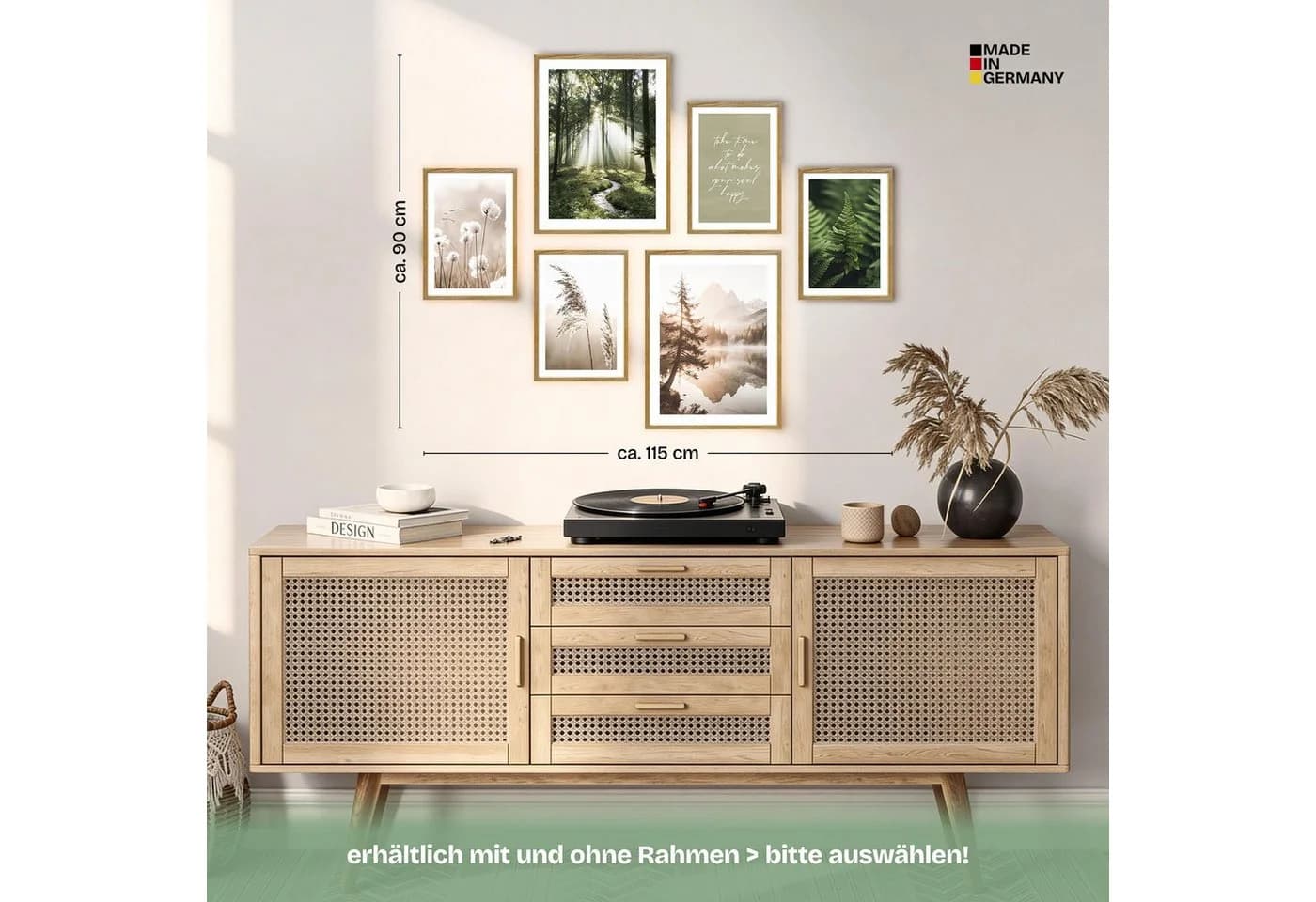 ARTFAVES Poster Set Simplicity Nature 6-tlg. Beige/Grün Modern - Bild 4