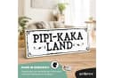 ARTFAVES Holzbild Schild mit Spruch PIPI-KAKA-LAND Bad Badezimmer WC Toilette Bild 1