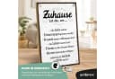 ARTFAVES Holzbild Spruch „ZUHAUSE IST DA WO“ Dekoschild Bild 1
