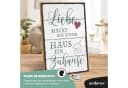 ARTFAVES Holzbild Schild mit Spruch Liebe macht aus einem Haus ein Zuhause Familie Bild 1