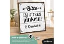 ARTFAVES Dekoschild Spruch Bitte im Sitzen Pinkeln Holz Bild 1