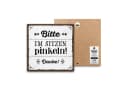 ARTFAVES Dekoschild Spruch Bitte im Sitzen Pinkeln Holz Bild 2