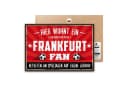 ARTFAVES Holzbild Schild mit Spruch Hier wohnt ein verrückter FRANKFURT Fan Fussball Bild 2