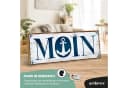 ARTFAVES Holzbild Schild "Moin" Hamburg Nordsee Meer Deko Bild 1