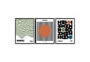 ARTFAVES Bilder-Collage Poster Set - Bauhaus Geometrie 2 - 3 Stk. Modern Bild 2
