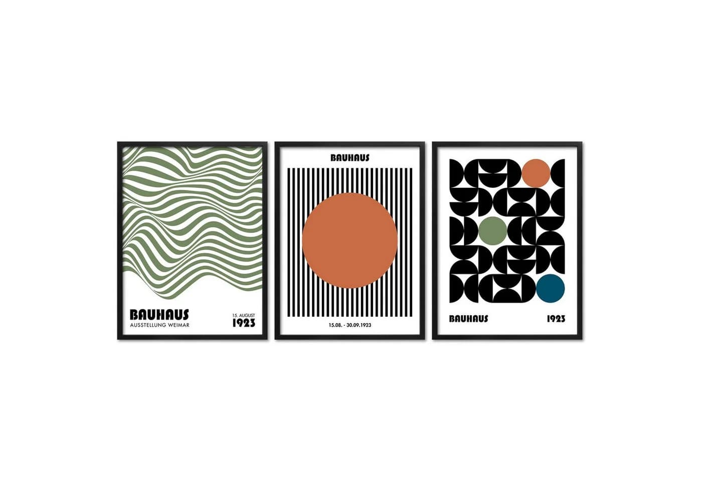 ARTFAVES Bilder-Collage Poster Set - Bauhaus Geometrie 2 - 3 Stk. Modern - Bild 2